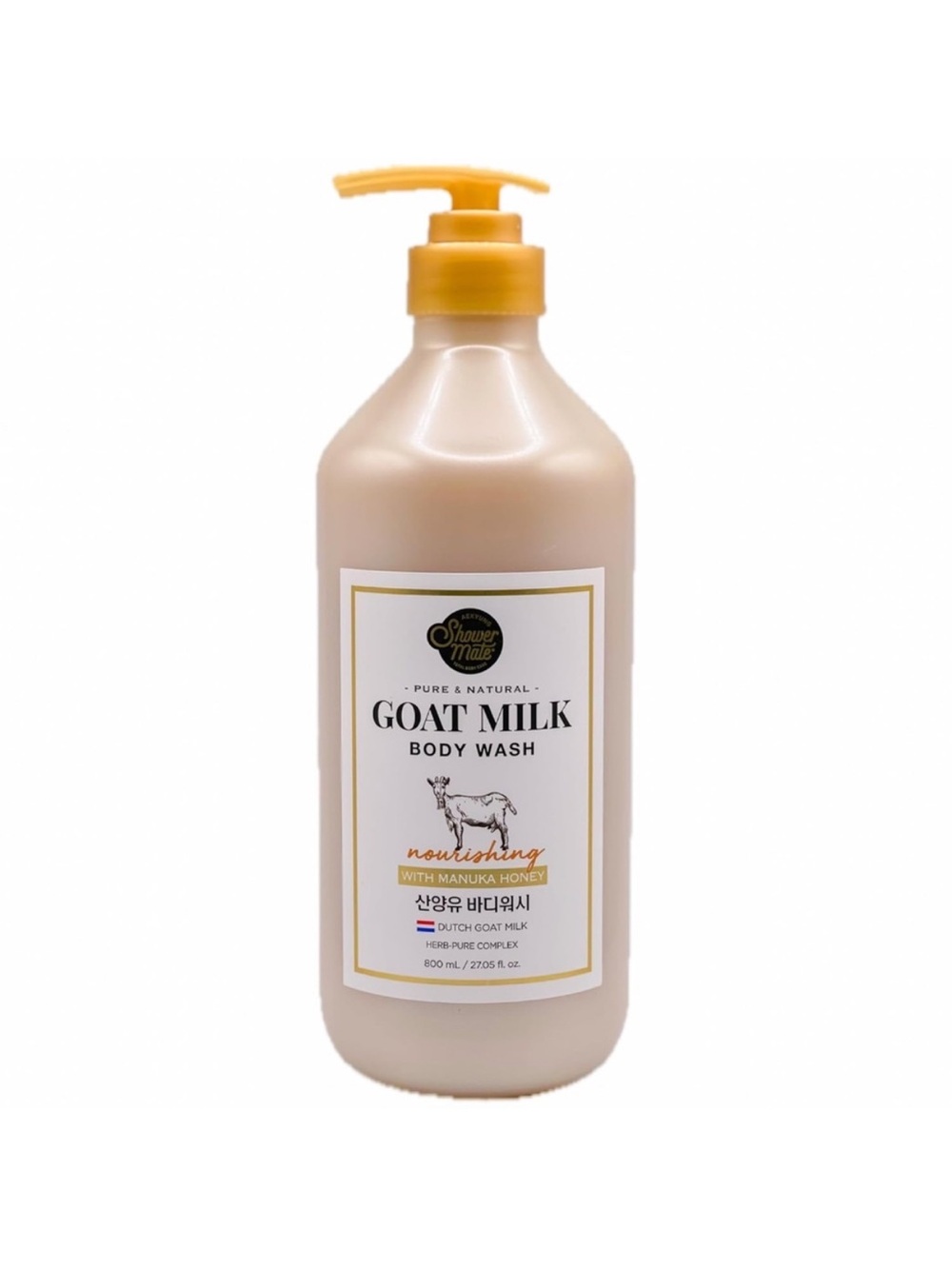 NEW Shower Mate Pure & Natural Goat Milk Nourishing Body Wash with Manuka Honey